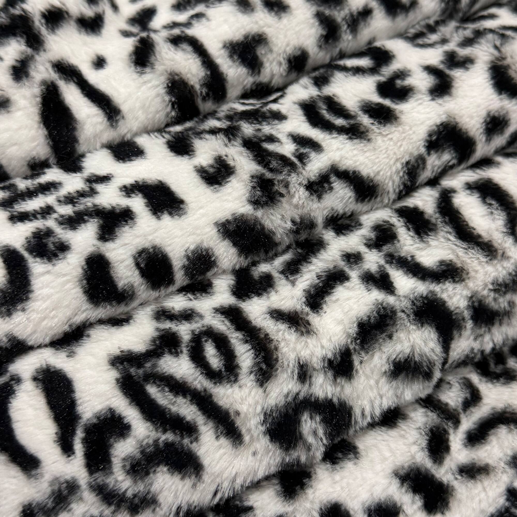 Feldman Black Faux Leopard Fur